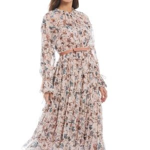 Antonio Melani X NICOLA BATHIE | Pale Pink Floral grandmillenial dress with bow
